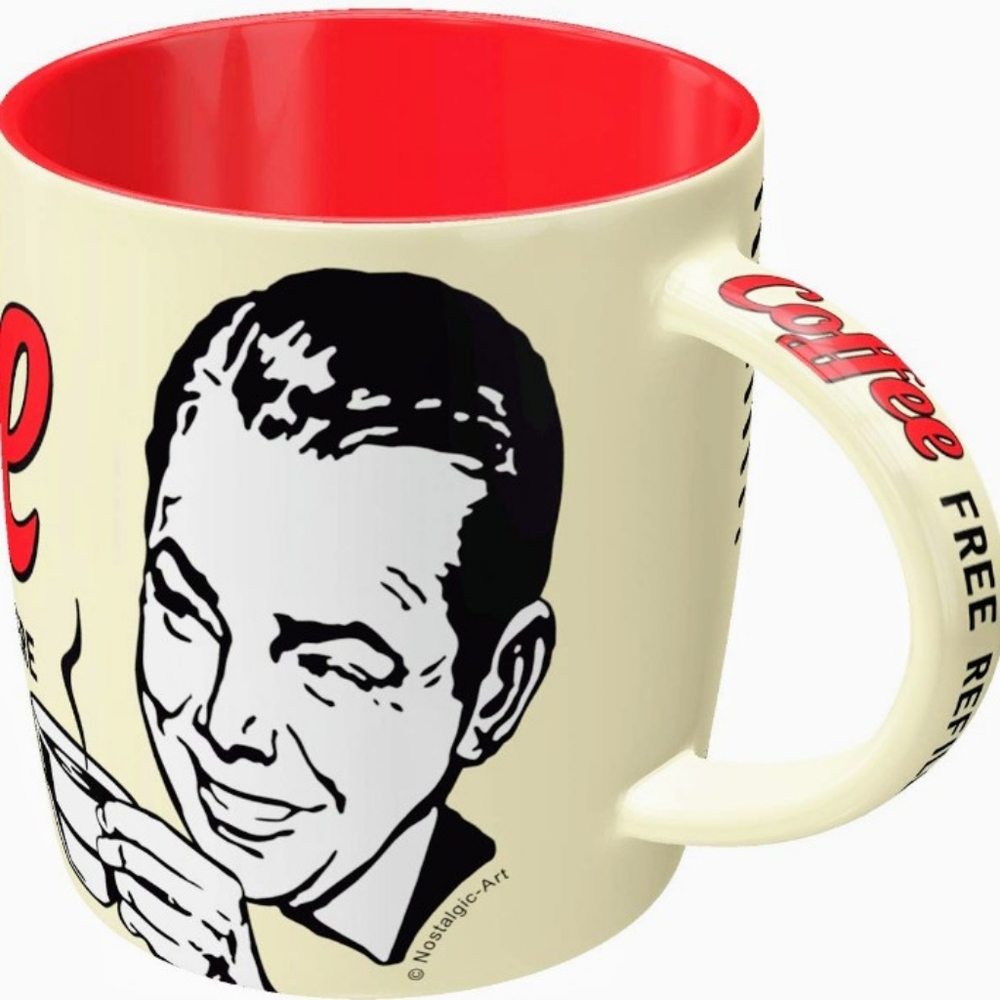 (2) Retro Style🍵Coffee Mugs
